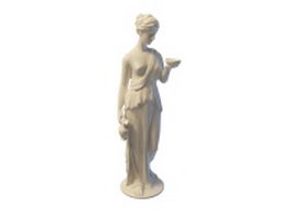 Greek sculpture of women 3d model preview