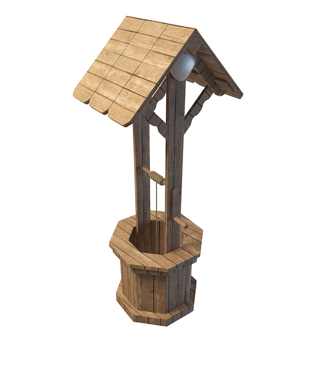 Old wishing well 3d rendering