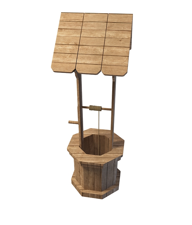 Old wishing well 3d rendering