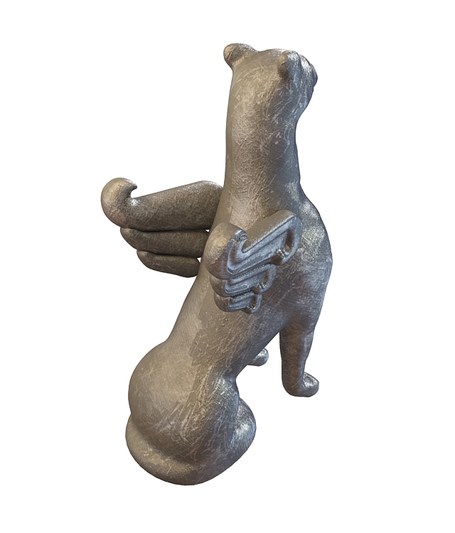 Animal statue for garden 3d rendering
