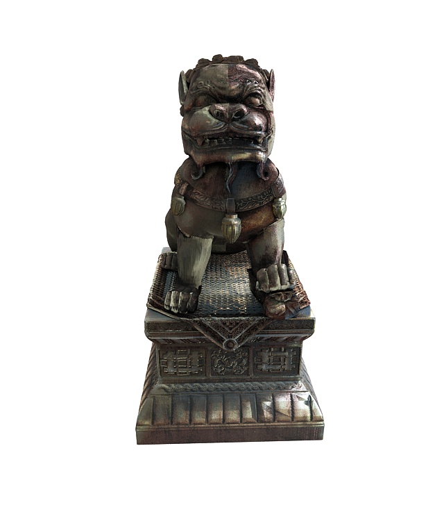 Chinese lion statue 3d model 3ds max files free download