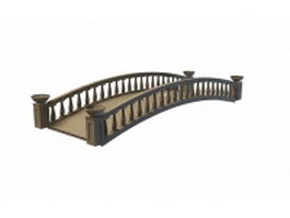 Garden footbridge 3d model preview