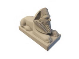 Egyptian Sphinx statue 3d model preview