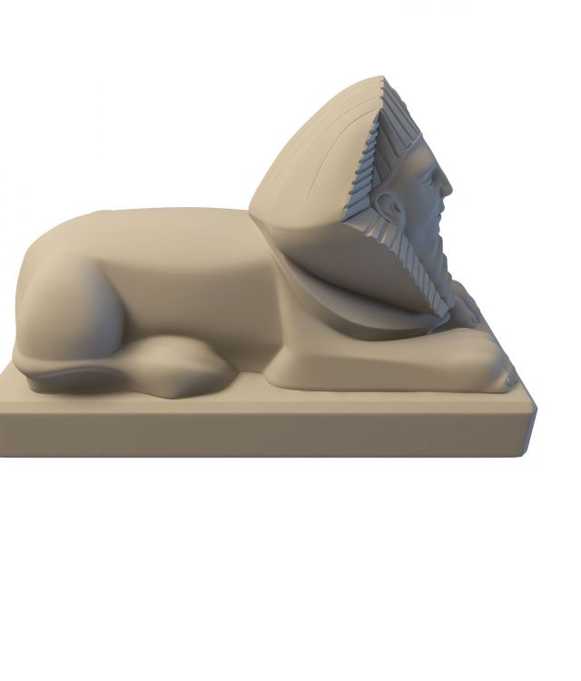 Egyptian Sphinx statue 3d rendering
