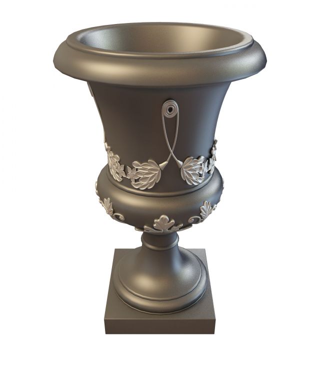 Ornamental urn 3d rendering