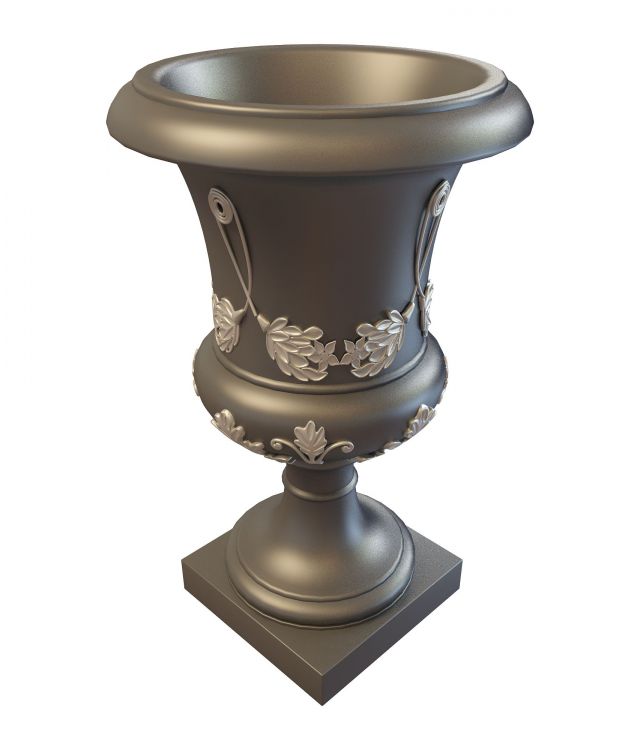 Ornamental urn 3d rendering