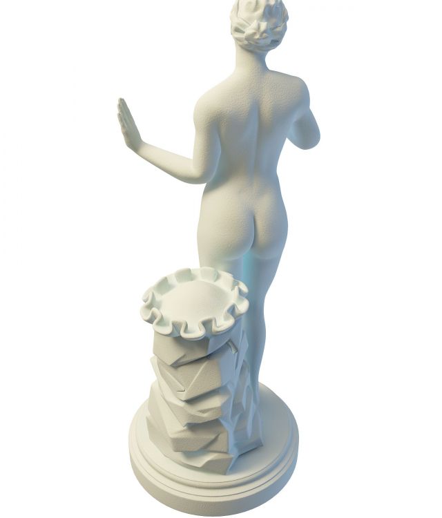 Greek women statue ornaments 3d rendering