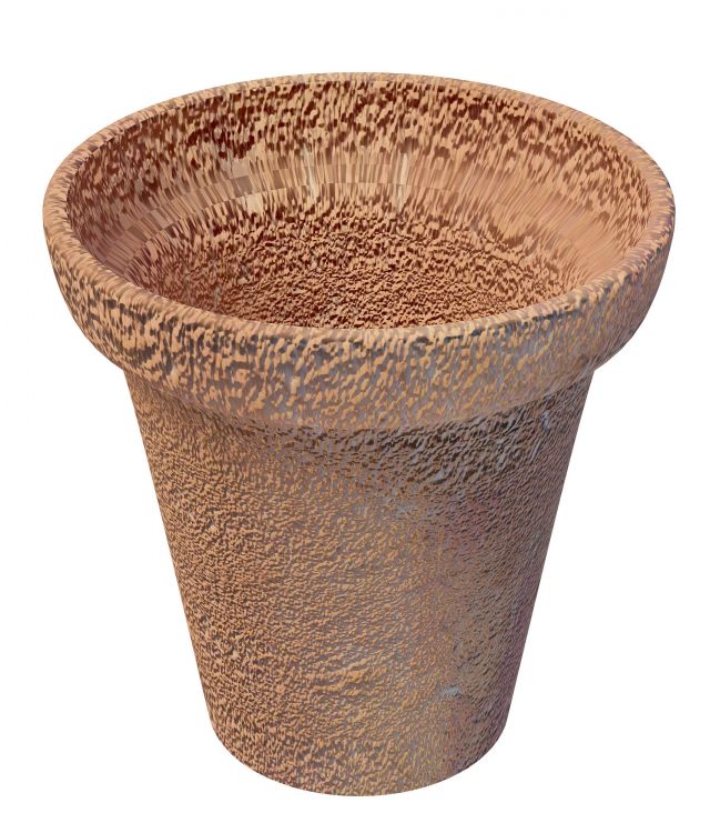 Terracotta flowerpot 3d rendering