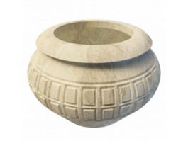 Antique stone urn 3d preview