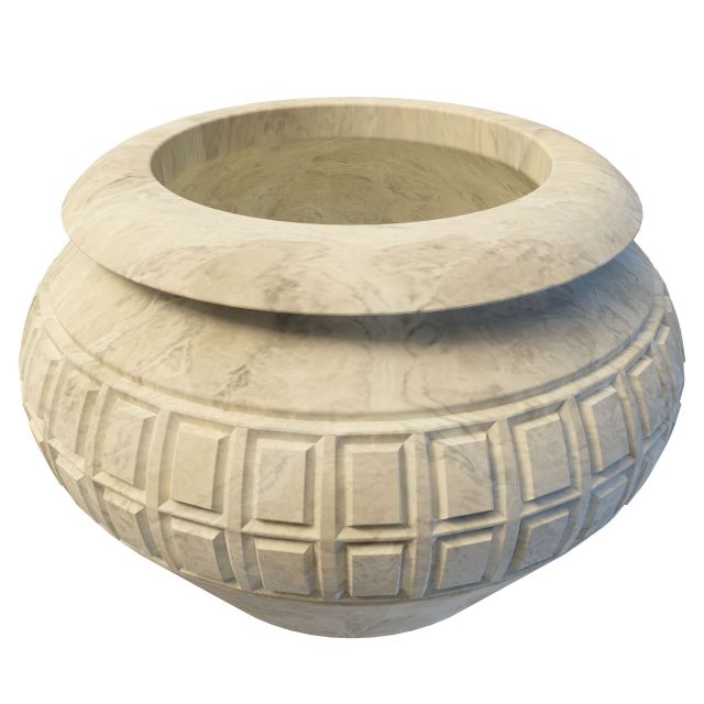 Antique stone urn 3d rendering