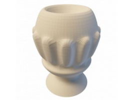 Carved stone flowerpot 3d model preview