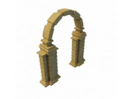 Garden stone archway 3d preview