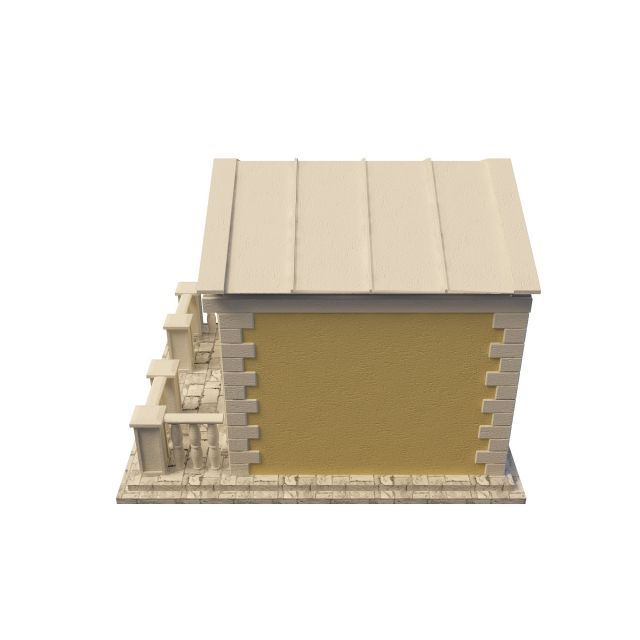 Brick summerhouse 3d rendering