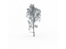 Snow covered tree 3d model preview