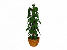 Tall potted plant 3d preview
