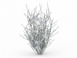 Winter shrub 3d model preview