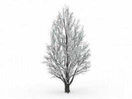 Winter tree 3d model preview