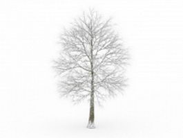 Winter tree 3d model preview