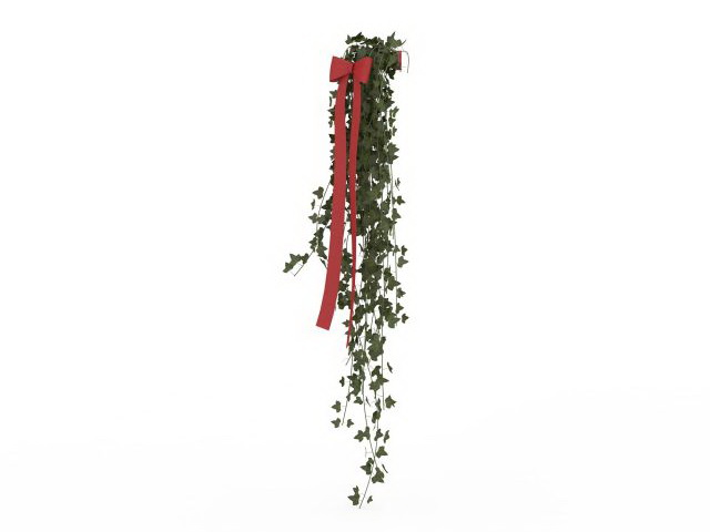 Holly Christmas plant 3d rendering