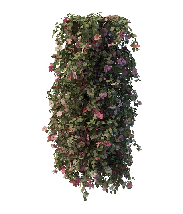 Vine flower pergola 3d rendering
