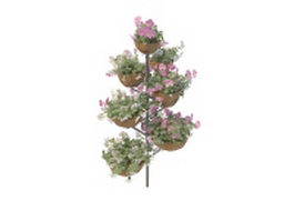 6 Tier metal plant stand 3d preview