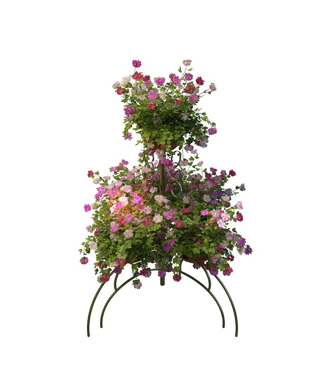 Garden planter stand 3d rendering