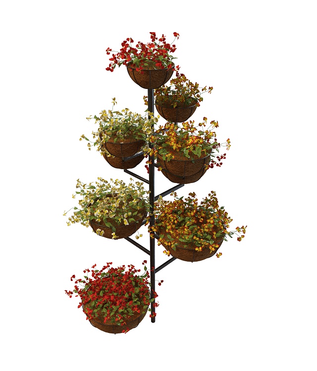 Tiered planter stand 3d rendering