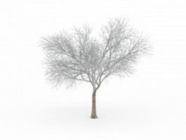Tree in snow 3d model preview