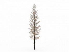 Leaf tree in the snow 3d model preview