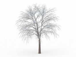 Beautiful iced tree 3d model preview