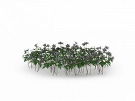 Landscape flowers plants 3d model preview