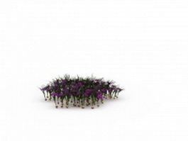 Purple narcissus flowers 3d model preview