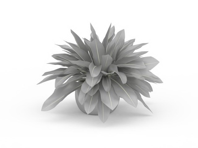 Pot plant 3d rendering