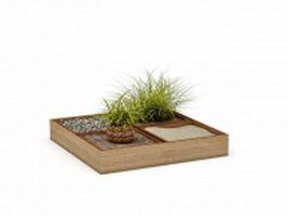 Garden planter box 3d preview