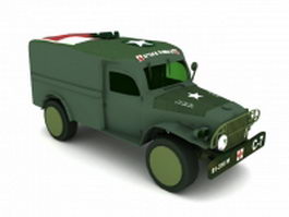 Military ambulance vehicle 3d preview