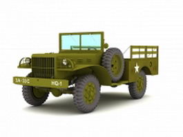 Dodge WC-51 light military truck 3d preview