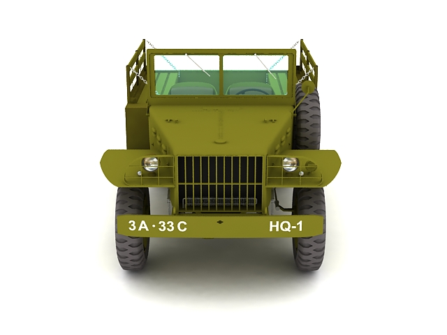 Dodge WC-51 light military truck 3d rendering