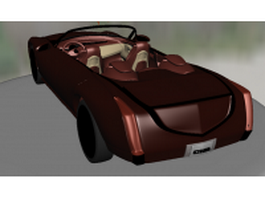 Red Cadillac convertible 3d preview