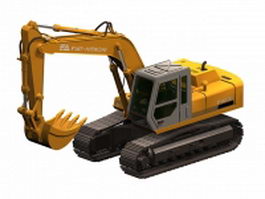 Fiat-Hitachi FH 200 excavator 3d model preview