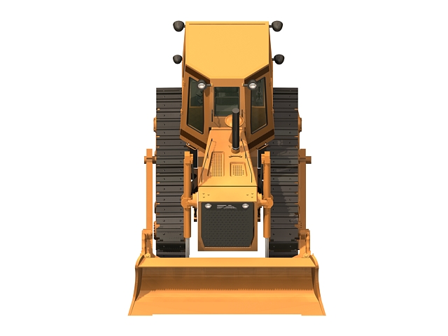 Heavy bulldozer 3d rendering