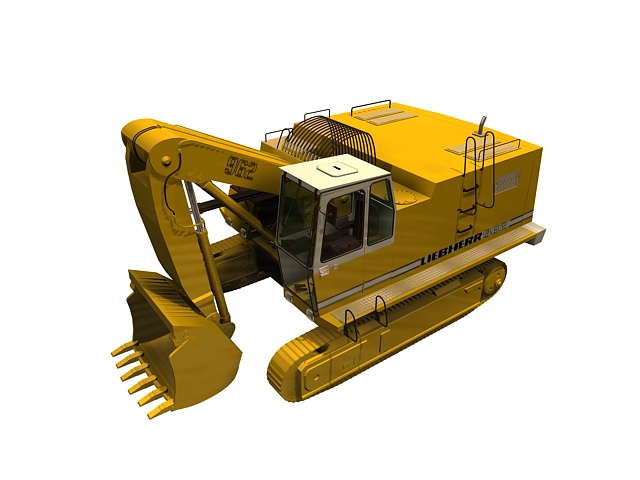 Heavy track loader 3d rendering
