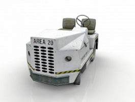 Airport baggage towing tractor 3d preview