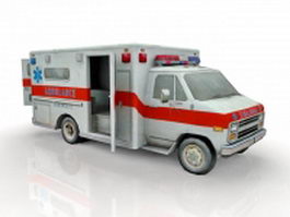 Old ambulance truck 3d preview