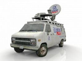 News Van 3d model preview