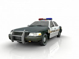 American police car 3d model preview
