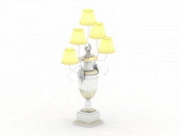 Neoclassical trophy table lamp 3d model preview