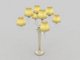 Neoclassical chandelier table lamp 3d model preview