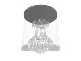 Crystal pendant chandelier 3d preview