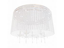 Crystal bead pendant chandelier 3d model preview