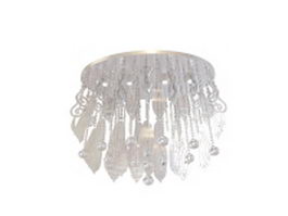 Ceiling light with drop 3d model preview